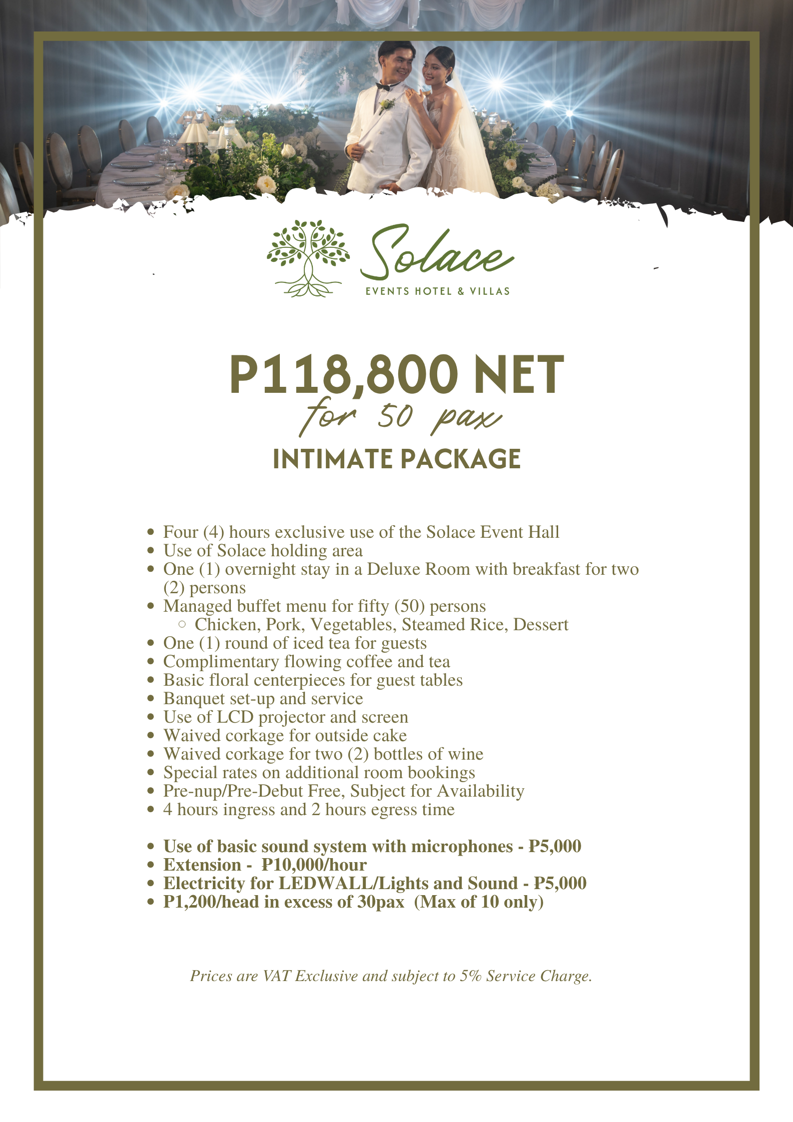 Intimate 50pax